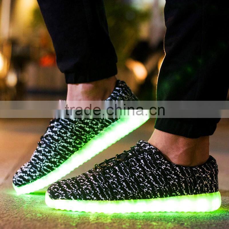 Hot selling led ADULT light shoes with USB charge led light up sport shoes CASUAL SHOES