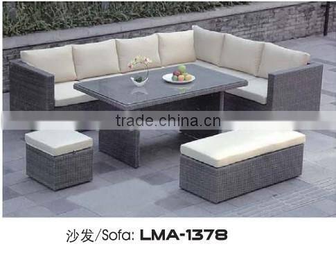 Turkey style beautiful atmosphere outdoor garden line patio furniture,leisure style handmade classic rattan living room sofa set