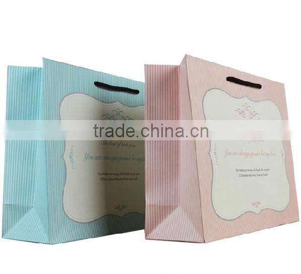 Custom exquisite high quality and reasonable price shopping bags with different size and design