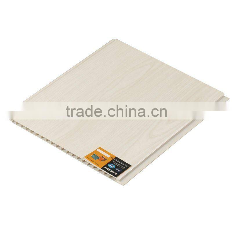 White clear plastic laminated wall panel