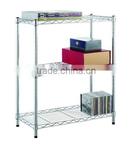 3 Tiers Chromed Metal Wire Shelving, Storage Rack