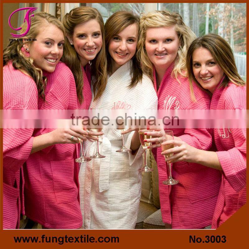 3003 Customized OEM Wedding Kimono Waffle Weaven Bath Robe
