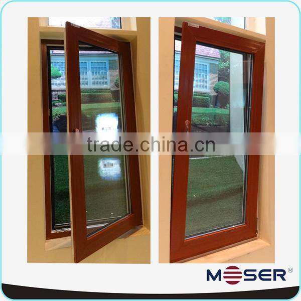 High quality brief wood energy saving window sound proof / window grill design