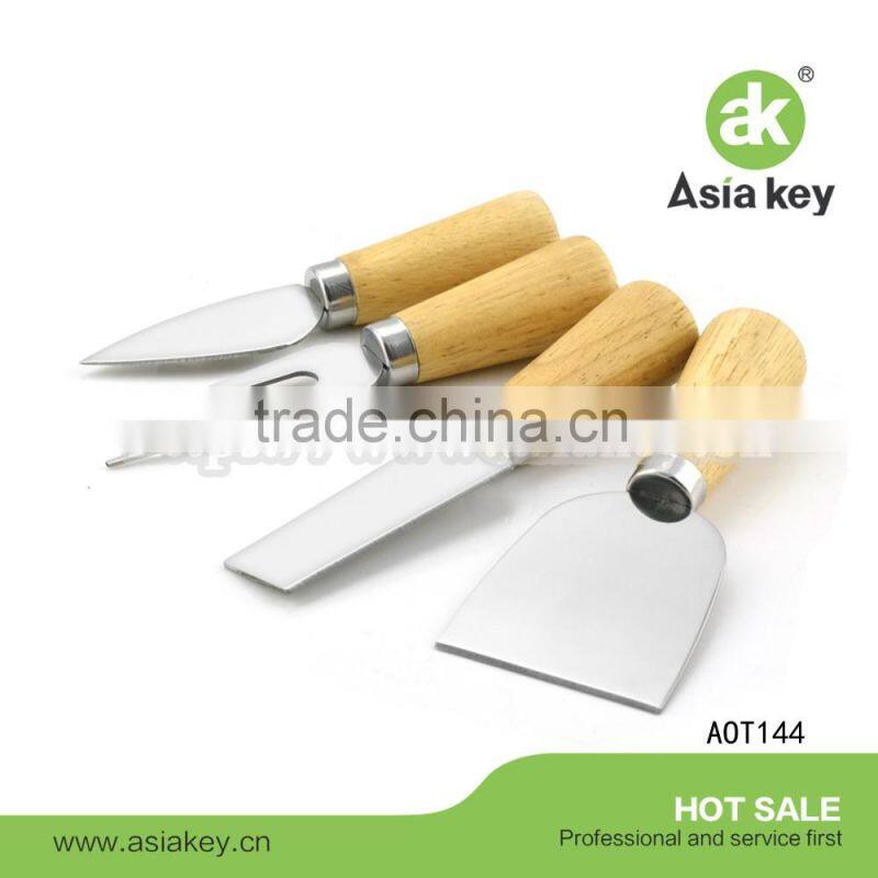 Cheese Steel Knives Set With Bamboo Handle