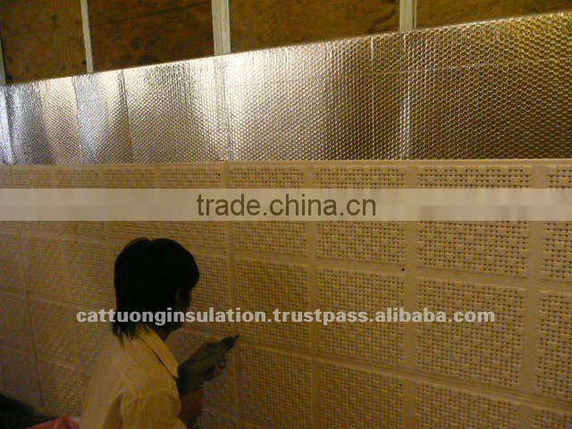 Sound Heat Material Insulation for construction and transport container with bubble air, aluminum and MPET foils