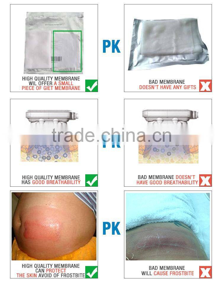 Popular!!!cryofreezing / liposuction antifreeze membrane for cryo sculpting membrana anticongelante beauty device