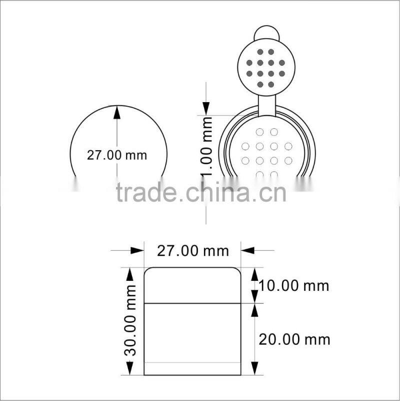 Round Shape plastic empty compact cosmetic loose powder case