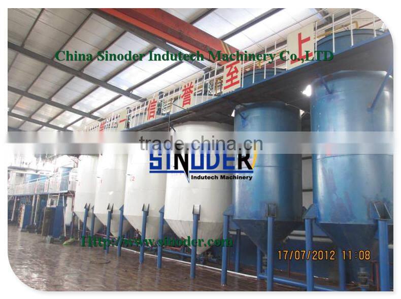 SINODER Edible Cooking Oil Refinery Plant sunflower oil processing machine edible oil refinery plant sesame