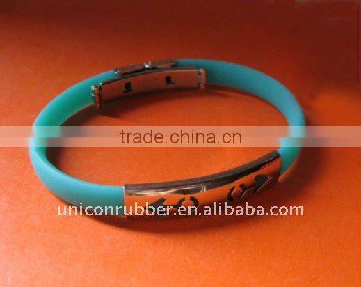 quality silicone bracelets with metal clip