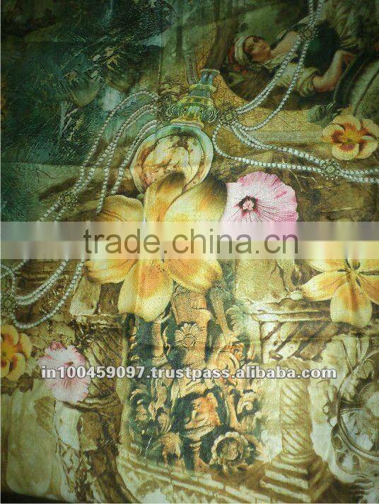 Wool printed shawls for women