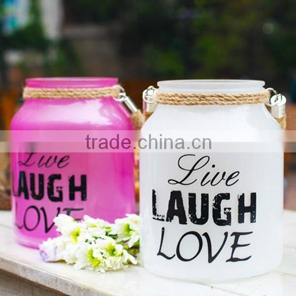 Eco-friendly recyclable painted colorful glass glass votive candle holder for wedding