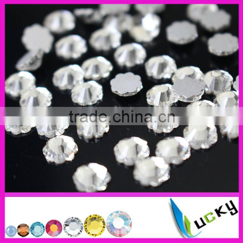 Wholesale 2015 new design shaped nail crystal flat back non hotfix rhinstones butterfly, bear,heart ,star,flower shape