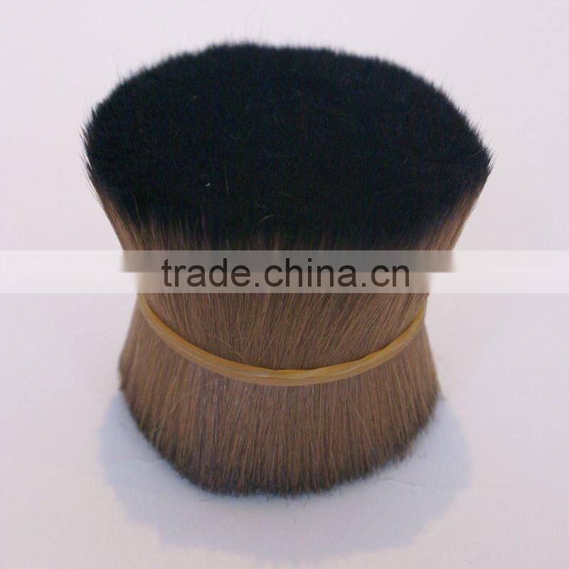 synthetic hair of different colors,used for makeup brushes