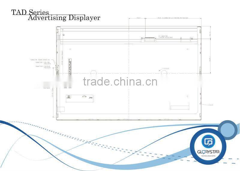 22 Inch Indoor Application TFT LCD Digital Signage Player With Acrylic Glass Protection Layer