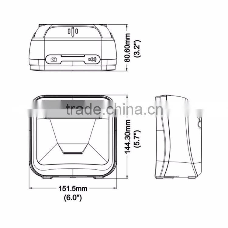 made in china 1d fixed mount CCD Barcode Scanner,supermarket Barcode Scanner