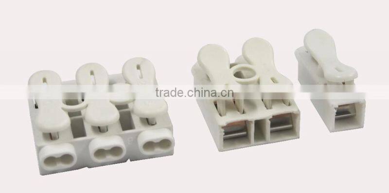1pole terminal block electric connector with press