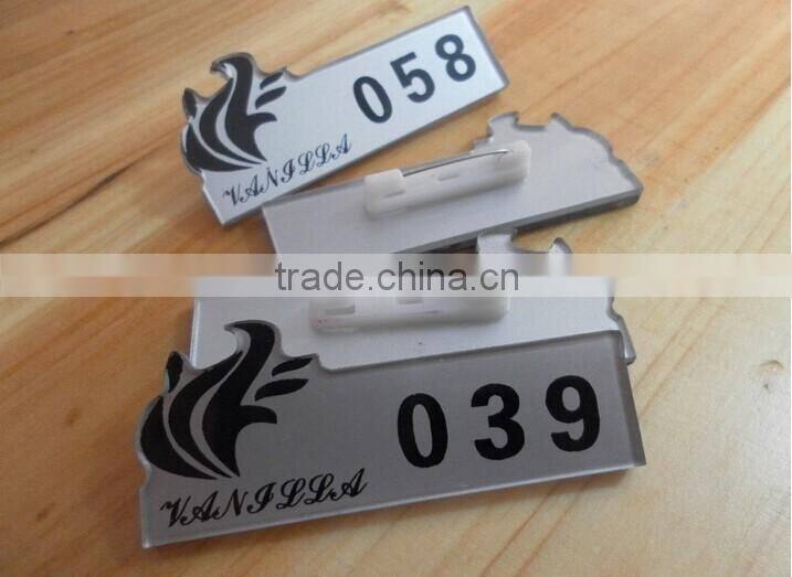 Plastic name badge clip