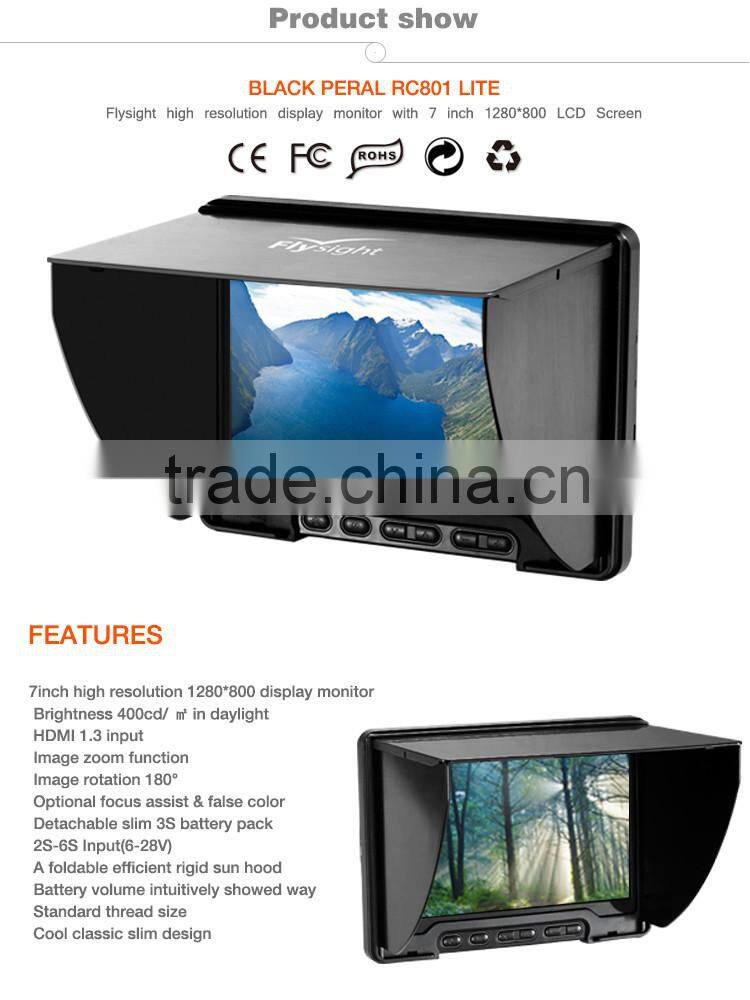 RC801Lite 32CH 7" 5.8GHz Diversity FPV LCD Monitor