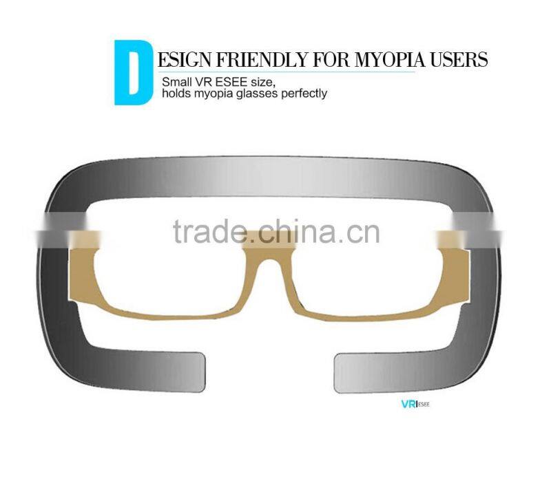2016 Online New Product VR Case VR ESEE Virtual Reality Glasses Mini 3D Glasses Headset 360 HD Video Movie Game