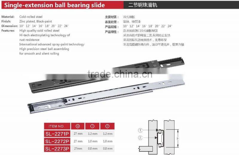 Single-extension Ball Bearing Slide