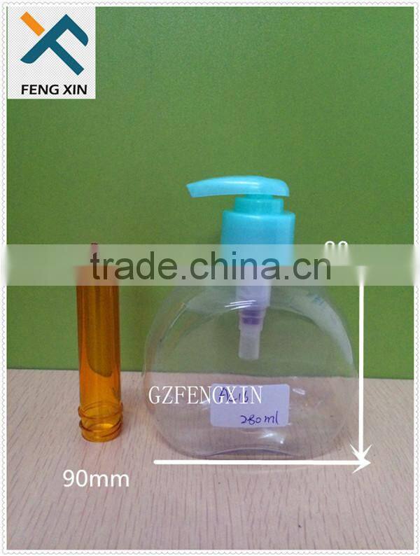Personal care hand washing detergent and screen printing handling 300ml PET plastic bottle with lotion pump