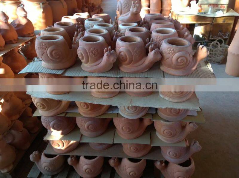 animal Snails Shape ceramic flower pots wholesale Cheap