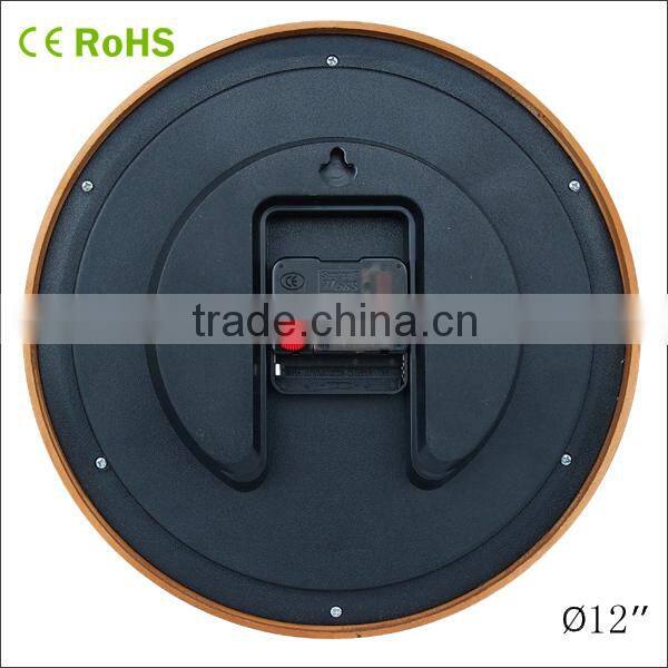 12inch cheap clock round wooden wall clock promotional items 12W28LR