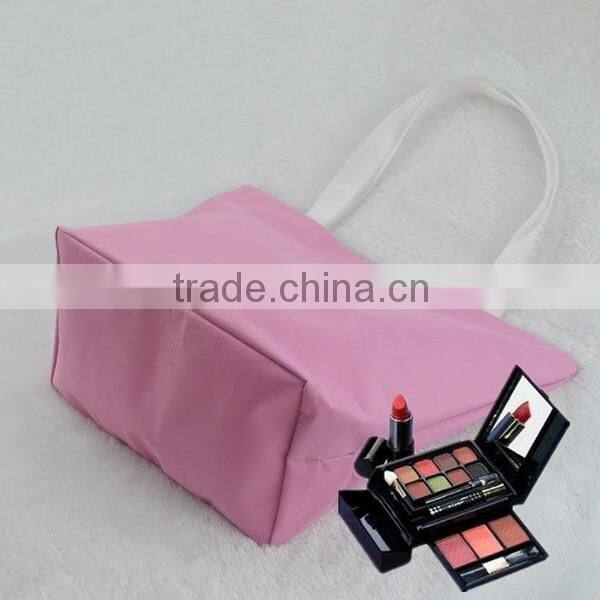 Blue plain shopping 600d polyester canvas bag for custom