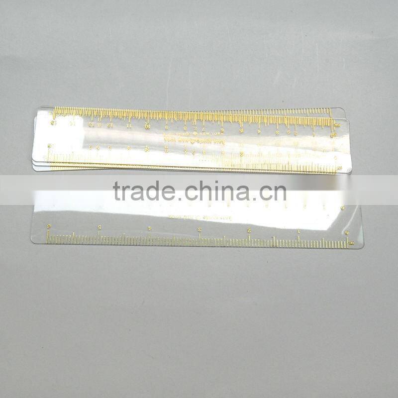 OEM HOT STAMPING PRINTING Clear flexible pvc ruler, plastic pvc ruler