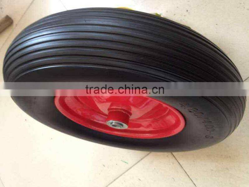 semi pneumatic rubber wheel for garden cart or lawn mower 400-8