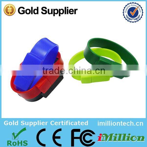 Personalized usb flash wristband shape bracelet usb charger/silicone popular bracelet usb flash