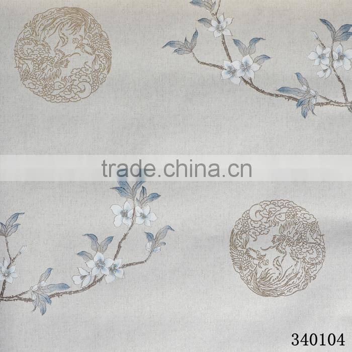 oriental style 3d nonwoven wall paper