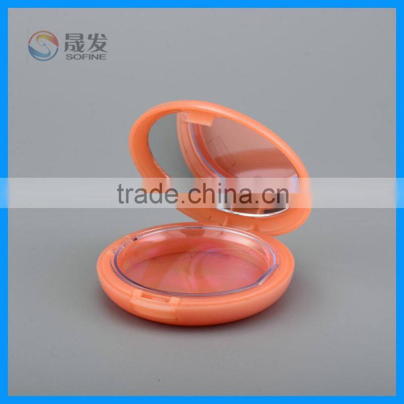 Empty cosmetic blush compact powder case