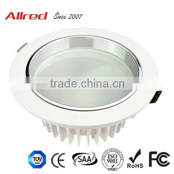 2015 New product cutout 175mm round 18w LED downlight glass cover