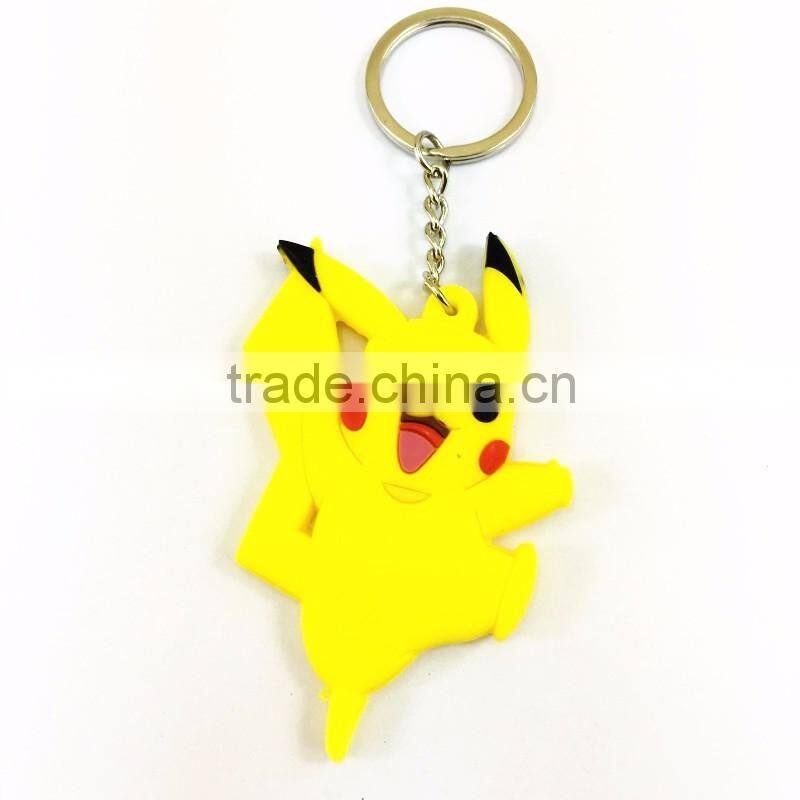 Customized Rubber Key chain Cartoon Fancy PVC 2d Key ring