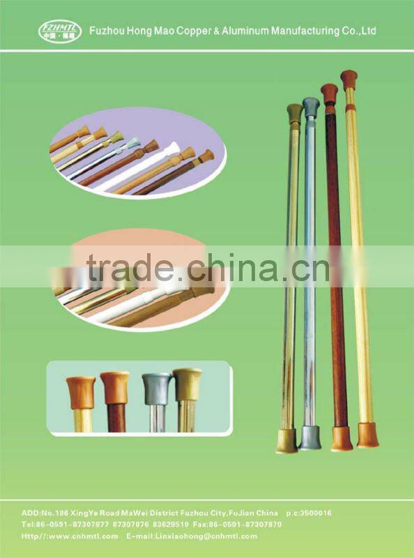 spring tension pole metal rotatable rod