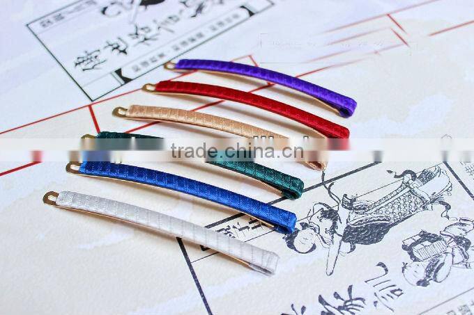 Elegant Girl Ribbon Metal Hair Clips Mixed Colors
