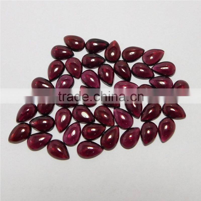 NATURAL GARNET CABOCHON GOOD COLOR & QUALITY 6X9 MM PEAR LOT