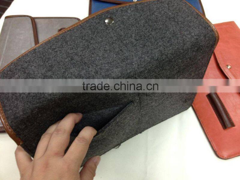 New produce 14inch low cost soft velvet eva handbag for pad