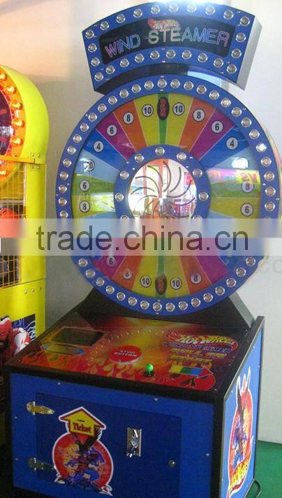 Hot wheels Wind Steamer win ticket lottery game machine wind steamer turntable arcade game machine kids Indoor Amusement Game
