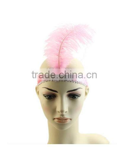 Headband Costume Accessory-3colors Ostrich feather