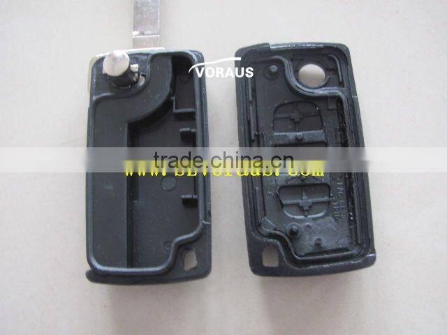 Flip Key Shell for Citroen 3 button Remote key (without battery clamp, light button)