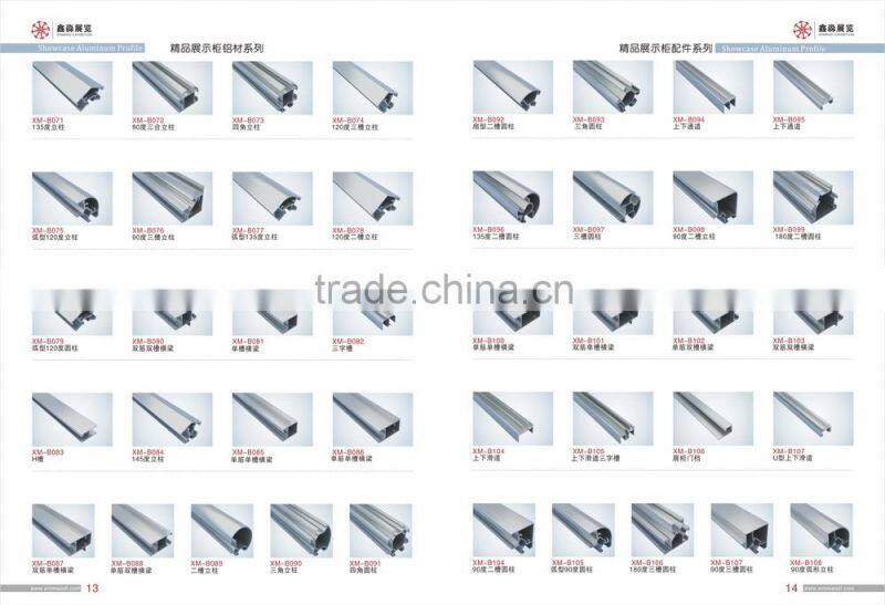 Nice jewelry display showcase profile jewelry store showcase aluminium profile for showcase