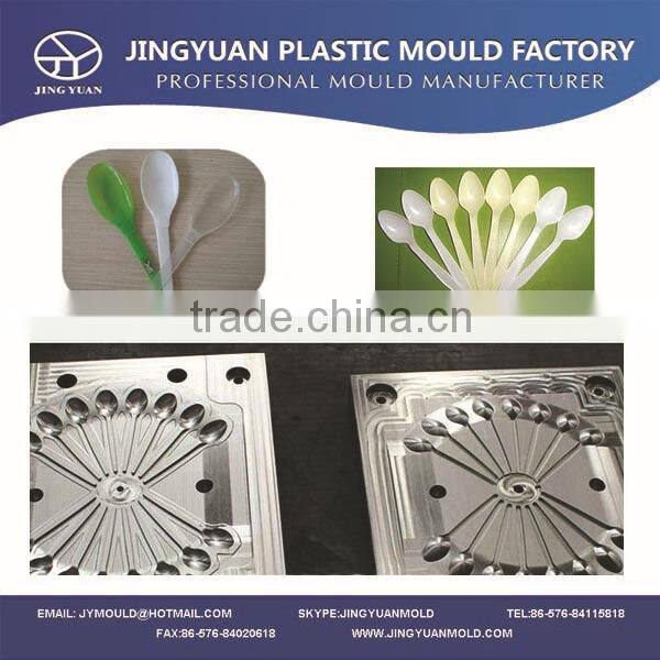 OEM Custom plastic spoon fork knife mould manufacturer / High quality Disposable spoon fork knife injection mould/mold supplier