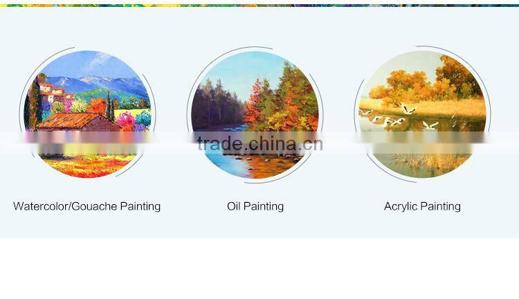 Factory Price 9 Pcs Long Wood Handle Artist Nylon Round Paint Brush Flat Paintbrush Fan Brushes Set Watercolor Painting Brush