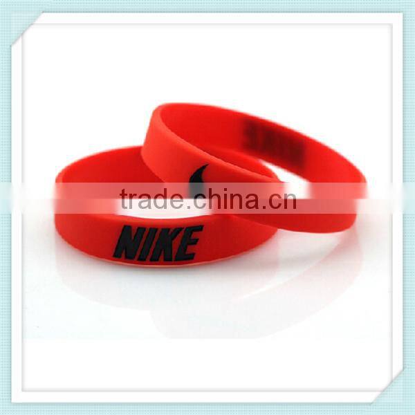 custom logo printed cheap promotional silicone bracelet