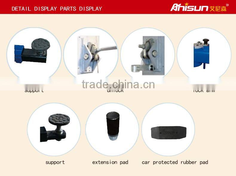 2 column used car lift for sale with manual lock 4000kg