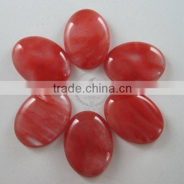 30x40mm big oval red artificial cloudy pattern glass cabochon DIY jewelry supplies findings 4120091
