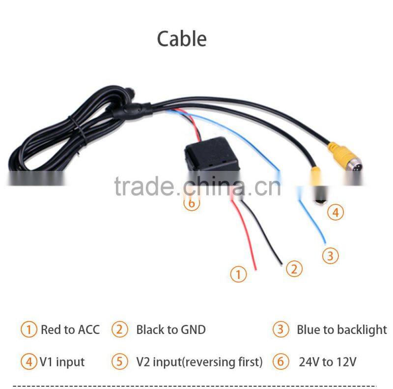 7" monitor stand reverse camera screen for bus and trucks