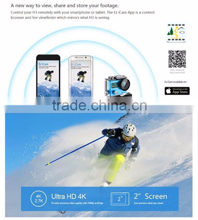 Manufacturer Dual Display WIFI HD 4K WIFI Action Camera H3R